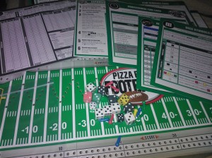 O tabuleiro do futebol americano.